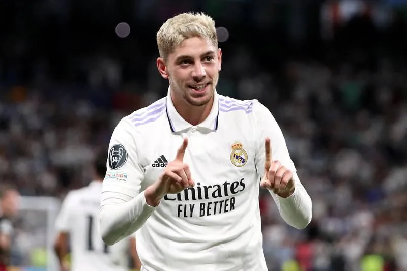 Federico Valverde ghi một bàn cho Real Madrid giúp đội thắng 2-1. Ảnh: Getty Federico Valverde ghi một bàn cho Real Madrid giúp đội thắng 2-1. Ảnh: Getty