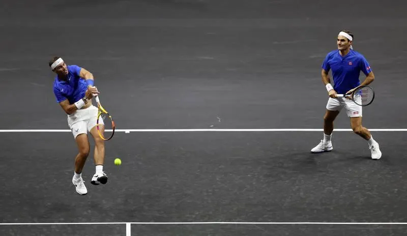 Bộ đôi sở hữu 42 Grand Slam chơi nội dung đôi ở Laver Cup, London.