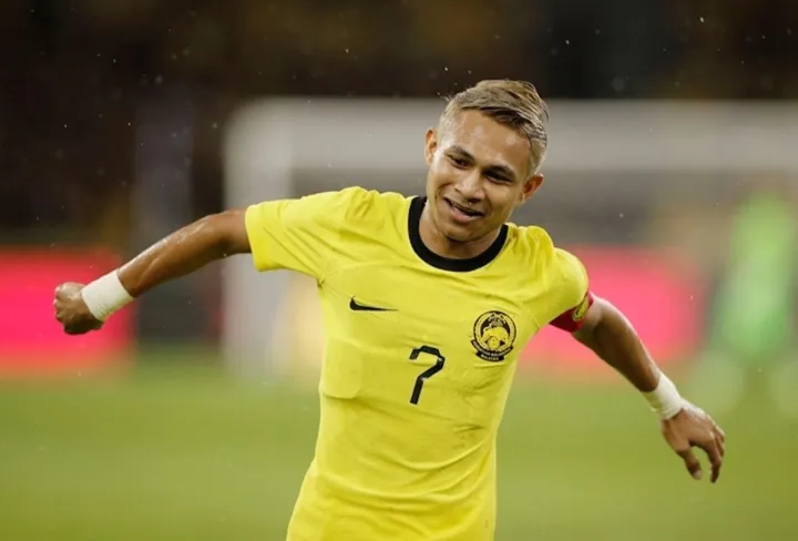 Faisal Halim có cú đúp trong chiến thắng &quot;5 sao&quot; của Malaysia. Ảnh: CTP