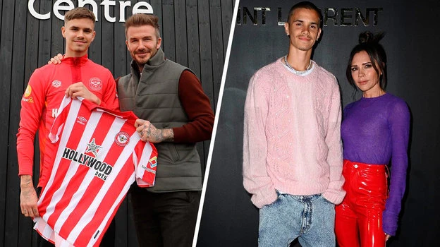 Chút an ủi cho Beckham là cậu trai thứ hai-Romeo...còn đá bóng kiêm người mẫu. Ảnh: S.E Chút an ủi cho Beckham là cậu trai thứ hai-Romeo...còn đá bóng kiêm người mẫu. Ảnh: S.E