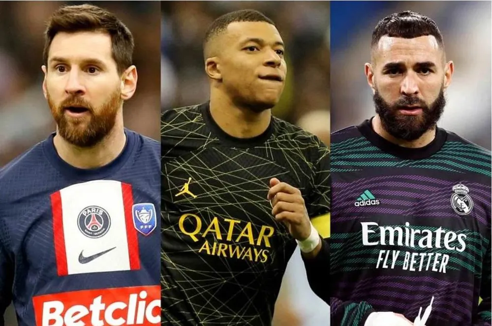 Messi, Mbappe, và Benzema, nhưng hai tiền đạo Pháp không có cửa với Messi? Ảnh: Getty