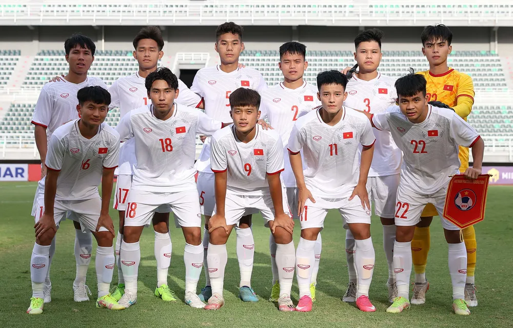 U-20 VN có &quot;bài test&quot; và thắng U-20 Saudi Arabia 2-1. Ảnh: VFF