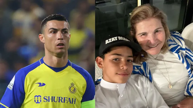 Bà Dolores, mẹ của Ronaldo và cháu nội Ronaldo Junior. Cháu nội bà Dolores cũng mặc áo theo phong cách đạo Hồi. Ronaldo tiếp tục tỏa sáng có mặt trong đội hình tiêu biểu vòng 17. Al Nassr vẫn duy trì ngôi đầu bảng với 40 điểm. Phía sau hai đối thủ cùng điểm là Al Attihad và Al Shabab cùng 40 điểm. Cuộc cạnh tranh ngôi vô địch của Ronaldo và Al Nassr rất khốc liệt.