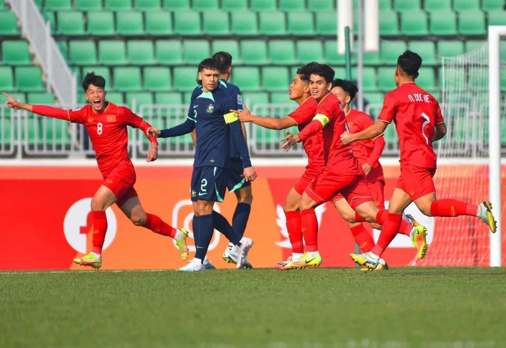 U-20 VN ra quân trận đầu có chiến thắng trước U-20 Úc. Ảnh: H.P