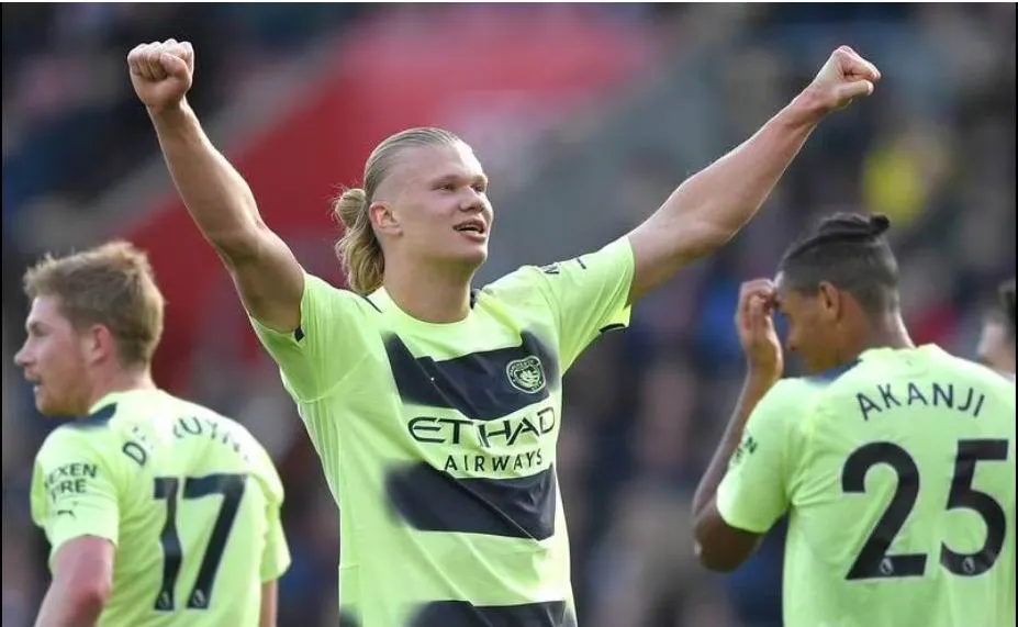 Haaland đang tạo ra nhiều kỷ lục bóng đá Anh ngay mùa đầu. Ảnh: Getty Haaland đang tạo ra nhiều kỷ lục bóng đá Anh ngay mùa đầu. Ảnh: Getty