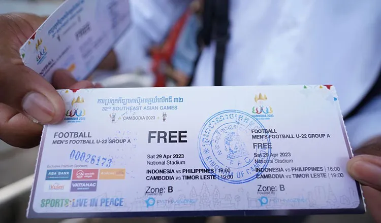Giới thiệu những tấm vé xem bóng đá miễn phí ở SEA Games 32. ảnh: K.T