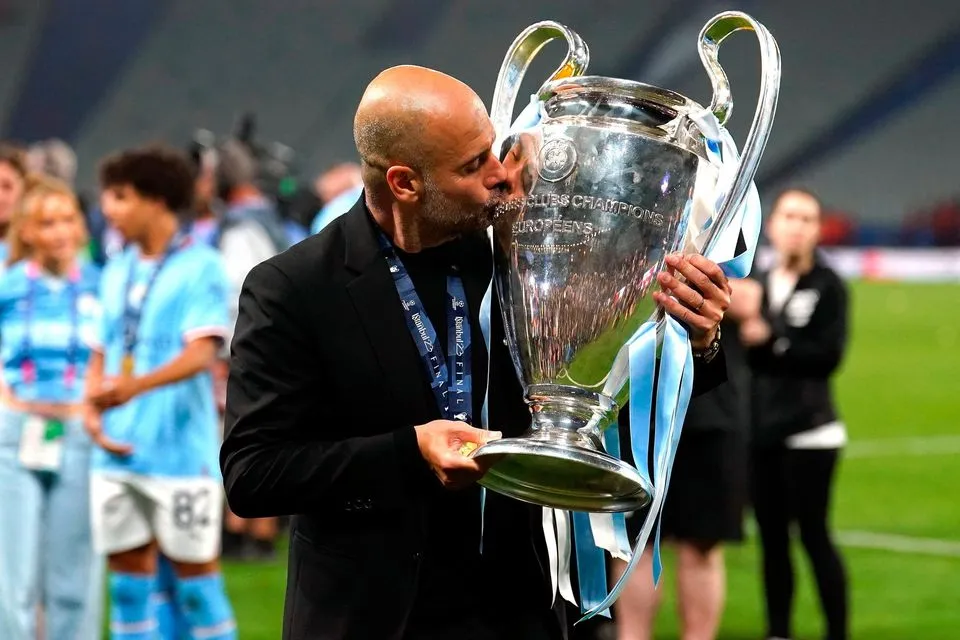 Pep Guardiola trở thành nhà cầm quân vĩ đại nhất cấp CLB. Ảnh: AFP