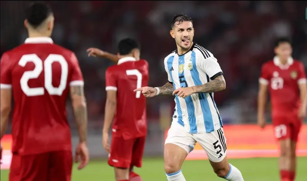 Leandro Paredes có bàn mở tỉ số 1-0 cho Argentina phút thứ 38. Ảnh: CTP