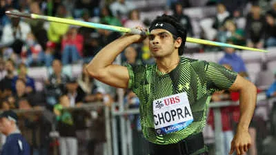 Cú ném 87,66m giúp Chopra đoạt HCV nội dung ném lao ở Diamonds League. Ảnh: TOI