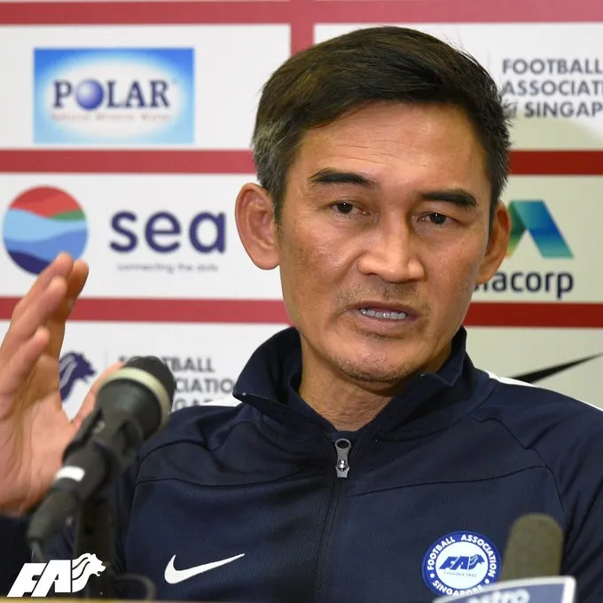 HLV Nasri Nasir trở lại dẫn dắt U-23 Singapore sang Việt Nam đá vòng loại châu Á. Ảnh: FAS