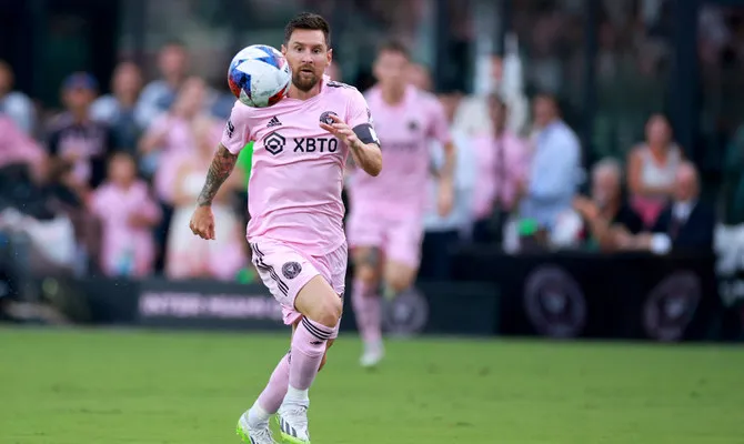 Messi có cú đúp vào lưới Atlanta Utd đưa Inter Miami vào vòng knock out League Cup. Ảnh: K.T Messi có cú đúp vào lưới Atlanta Utd đưa Inter Miami vào vòng knock out League Cup. Ảnh: K.T