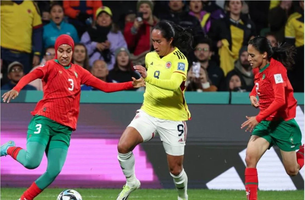 Sau khi đánh bại Hàn Quốc, các "tiểu nương" Morocco tiếp tục đánh bại "bà chị" Colombia và ghi tên vào vòng 16 đội, tiễn Đức ra về. Ảnh: AFC