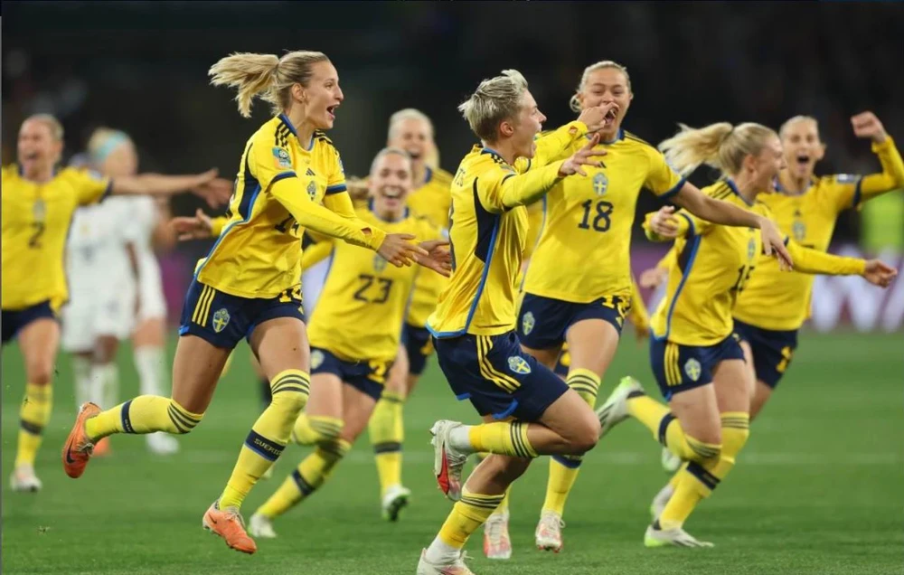 Thụy Điển là đội thứ tư ghi danh vào tứ kết sau Tây Ban Nha, Nhật Bản, Na Uy. Ảnh: HTM
