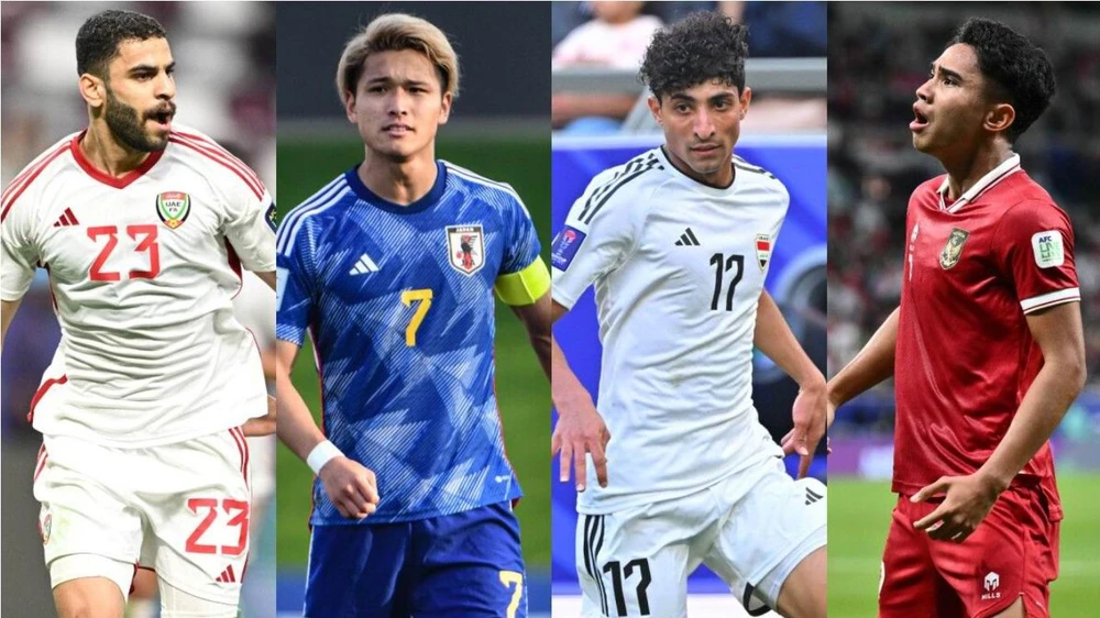 Tiền đạo Rafael Struick (bìa phải) của U-23 Indonesia được AFC đánh giá là cầu thủ đáng xem. Ảnh: AFC U-23-Indo-1.jpg
