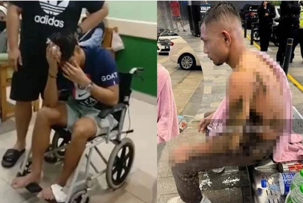 Hai trận quan trọng vào đầu tháng 6 tới, tuyển Malaysia thiếu ngôi sao Akhyar Rashid (ngồi xe lăn) và Faisal Halim (bị tạt acid). Ảnh: NST Ca-do.jpg