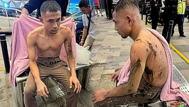 Tuyển thủ Faisal Halim đang thuộc biên chế Selangor bị tạt acid. Ảnh: M.M Faisal Halim.jpg