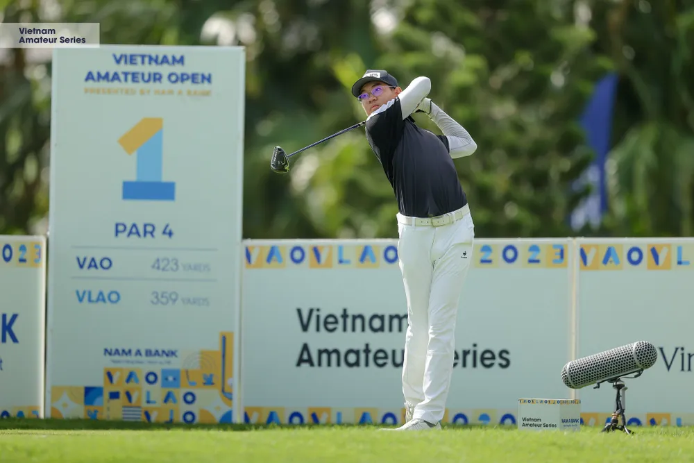 Golfer Lê Khánh Hưng từng mang về tấm HCV lịch sử cho Golf Việt Nam ở sân chơi SEA Games 32 hồi tháng 5-2023 tại Campuchia. Ảnh: CTP Golfer Lê Khánh Hưng tại giải VAO năm 2023.jpeg