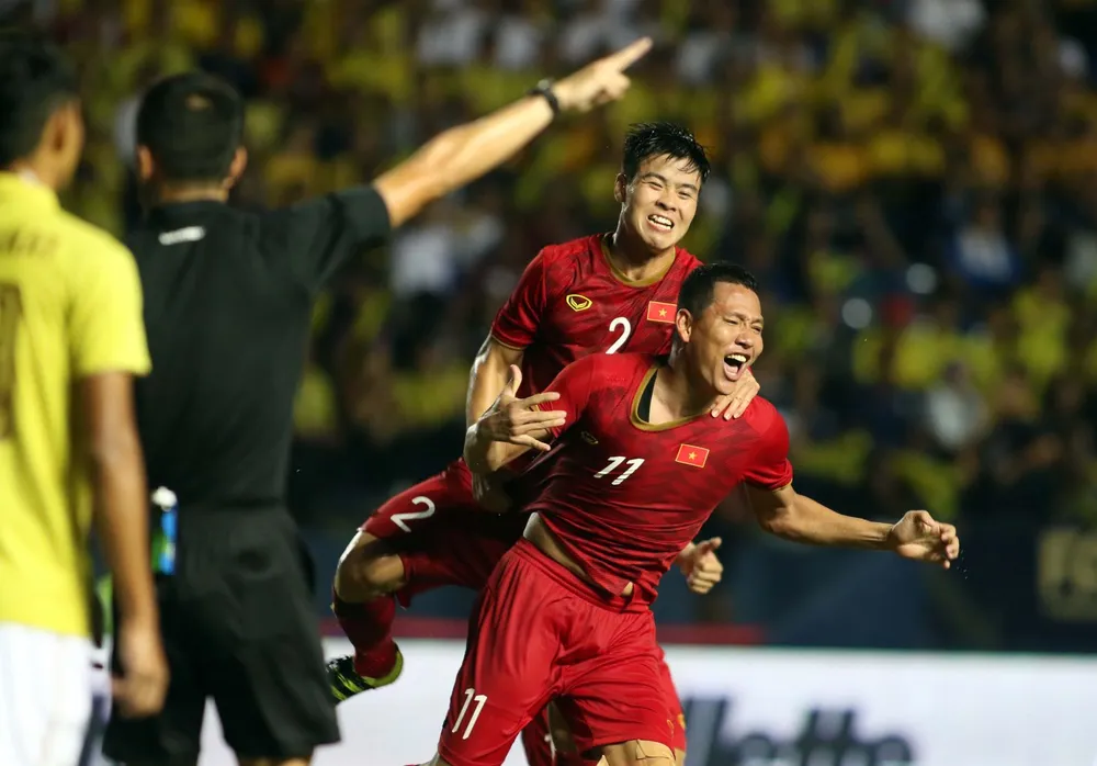 King's Cup 2019, Anh Đức ghi bàn giúp Việt Nam thắng chủ nhà Thái Lan 1-0 để vào chung kết gặp Curacao. Ảnh: VFF King's cup 2024-Viet-nam.jpg