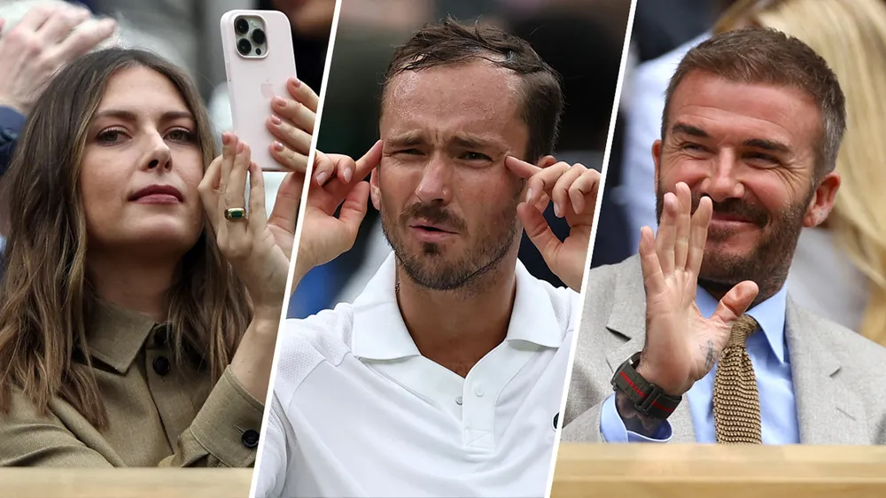 Sharapova là khách mời VIP của giải Anh Wimbledon. Beckham cũng thế. Tay vợt Nga Medvedev không bị cấm cửa vì Ban tổ chức không dám vi phạm luật quần vợt chuyên nghiệp. Beckham-khong-den-13.jpg