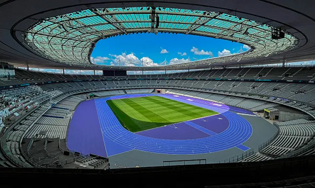 Sân Stade de France diễn ra nhiều môn trong đó có điền kinh và lễ bế mạc. Ảnh: AFP Stade de France.jpg