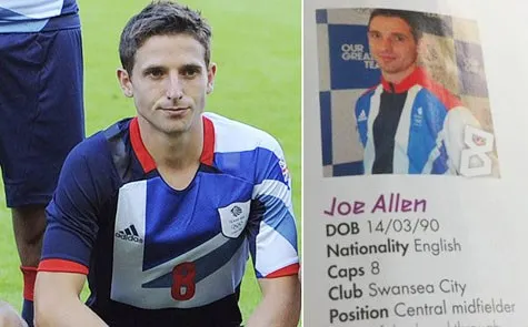 Joe Allen mang quốc tịch Xứ Wales chứ không phải Anh (English) như thẻ VĐV. Tai-nan.jpg