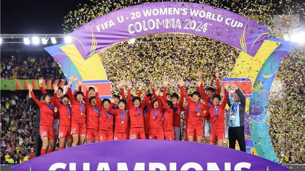 U-20 Triều Tiên lên ngôi World Cup lần thứ ba, thế giới đến nay chỉ có Mỹ, Đức và Triều Tiên có được thành tích này. Ảnh:FIFA U-20 Triều Tiên lên ngôi World Cup lần thứ ba, thế giới đến nay chỉ có Mỹ, Đức và Triều Tiên có được thành tích này. Ảnh:FIFA