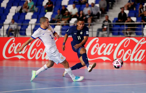 Pháp đánh bại tuyển Thái Lan là điều hiển nhiên. Ảnh: Getty Futsal-World-Cup-2024-Thai-Lan-Phap.jpg