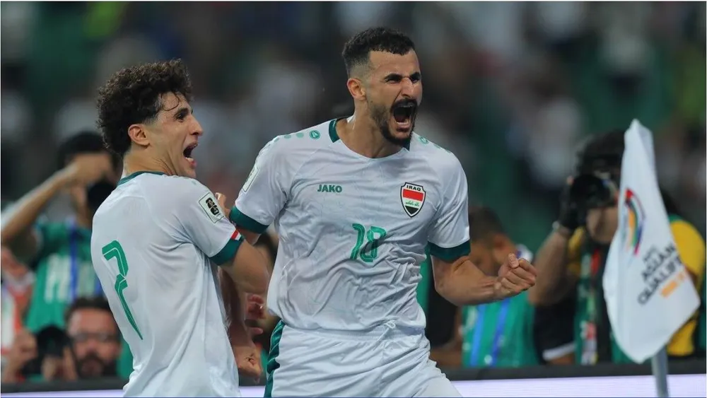 Tay săn bàn Aymen Hussein ghi bàn duy nhất trận giúp Iraq thắng Palestine 1-0. Ảnh:AFC Doi-tuyen-Indonesia- IrAQ.jpg