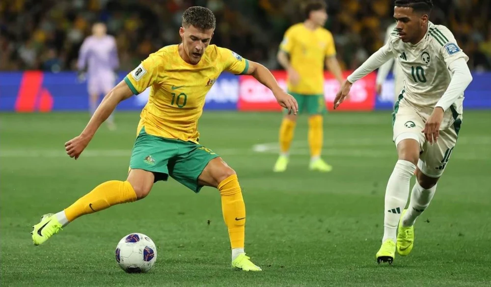 Để Saudi Arabia cầm hòa ngay tại Melbourne, khả năng cao, Úc mất ngôi nhì bảng C. Ảnh: Getty