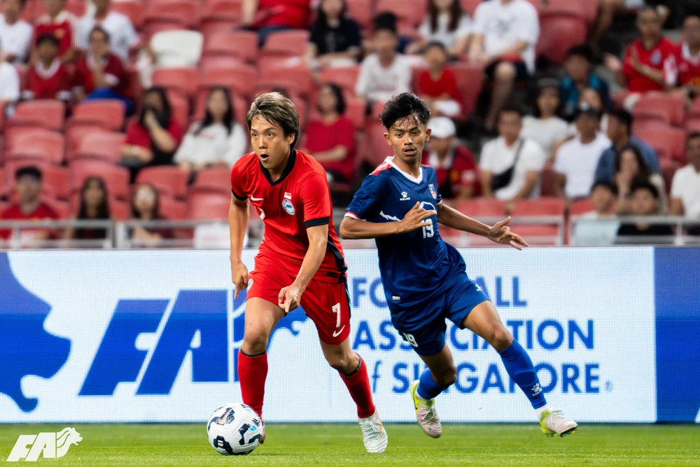 Chủ nhà Singapore bị "kèo dưới" Nepal đánh bại 1-0 đêm 21-3 ngay trên sân quốc gia Singapore. Ảnh:FAS Su-kien-1.png