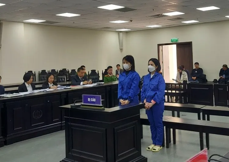 Các bị cáo tại phiên tòa