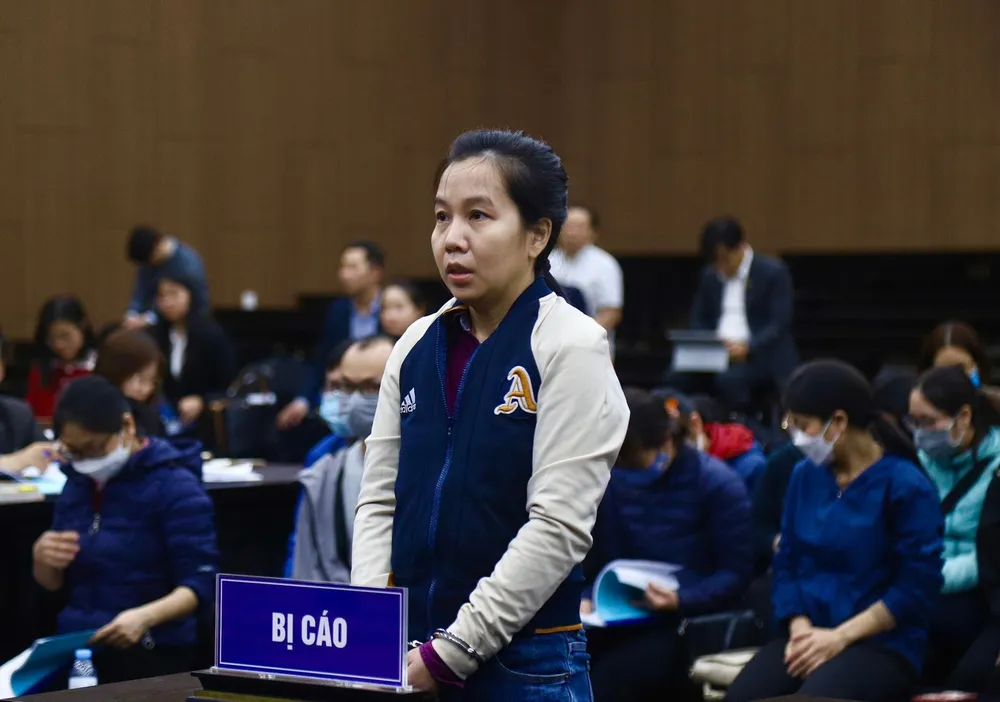 Nguyễn Thị Hà Thành tại phiên tòa. Ảnh: CTV