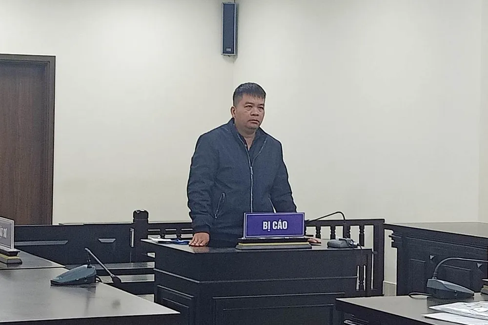 Bị cáo Lê Văn Anh tại phiên tòa. Ảnh: CTV Bị cáo Lê Văn Anh tại phiên tòa. Ảnh: CTV