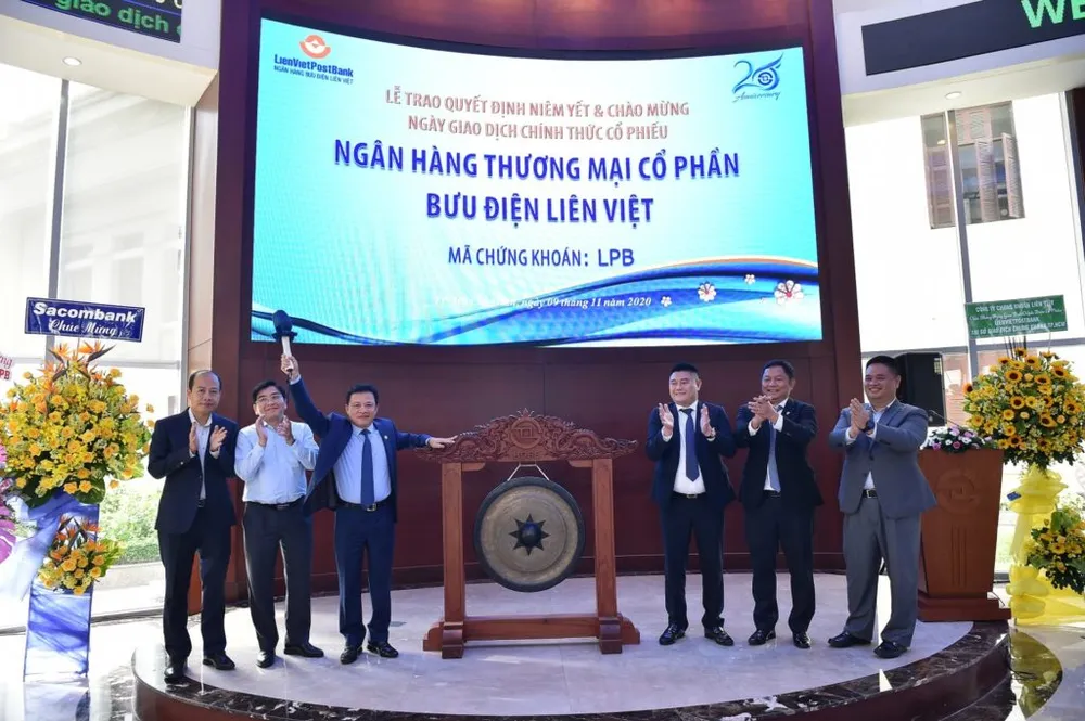 LienVietPostBank niêm yết cổ phiếu LPB năm 2020. Ảnh: LienVietPostBank