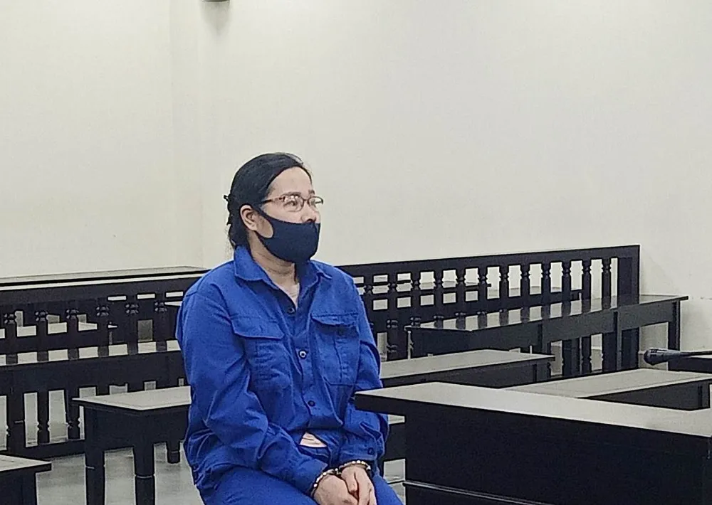 Bị cáo Ngô Hoàng Lan tại phiên tòa. Ảnh: CTV Bị cáo Ngô Hoàng Lan tại phiên tòa. Ảnh: CTV