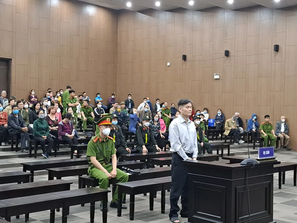 Bị cáo Phạm Thanh Hải nghe tuyên án. Ảnh: BT