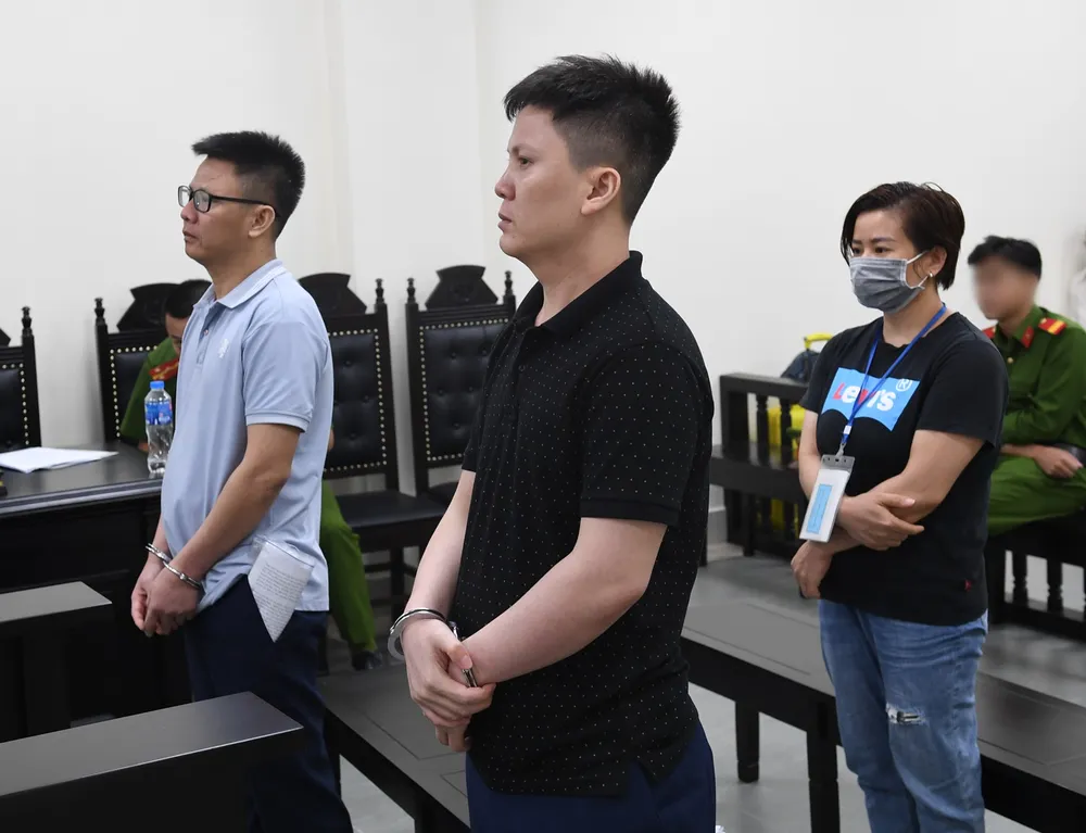 Các bị cáo tại phiên tòa. Ảnh: CTV Các bị cáo tại phiên tòa. Ảnh: CTV