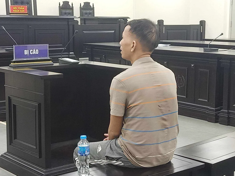 Bị cáo Phạm Văn Hứa tại phiên tòa. Ảnh: CTV