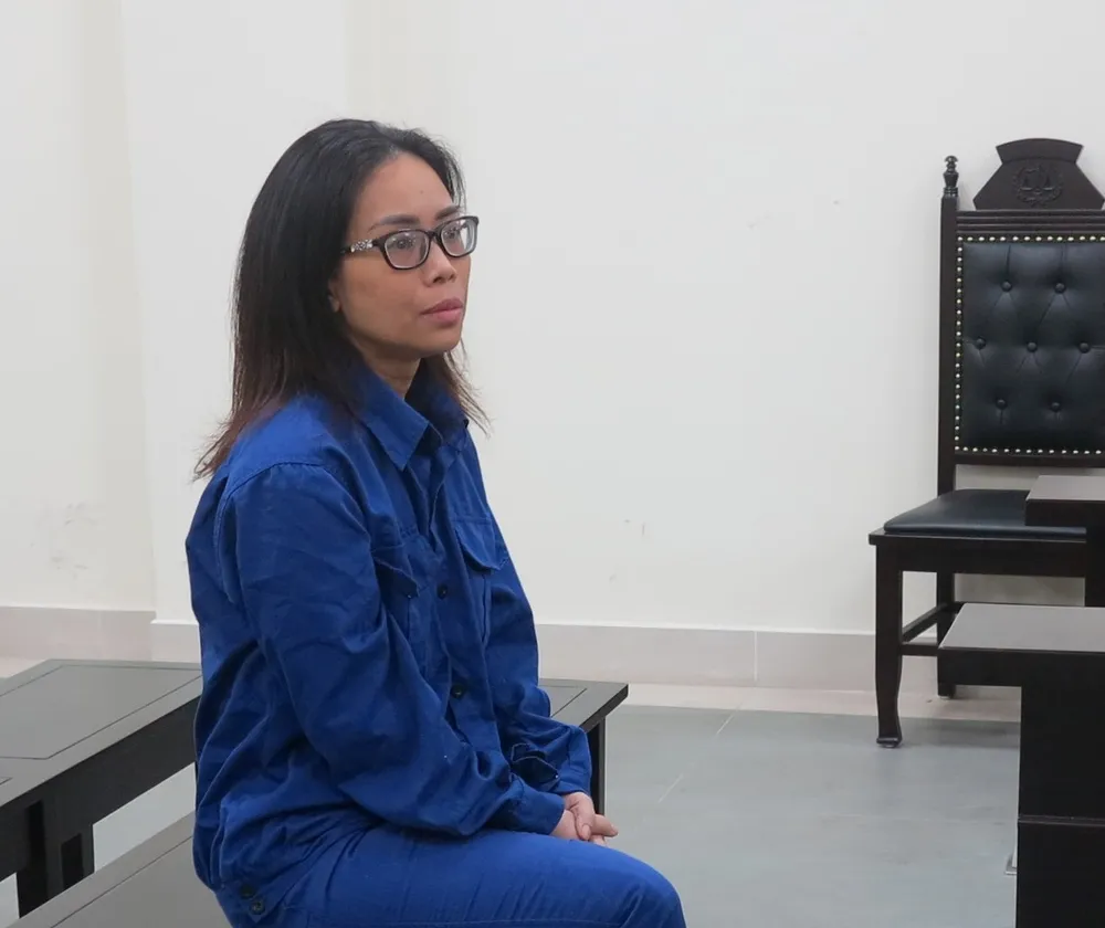 Bị cáo Lan tại tòa