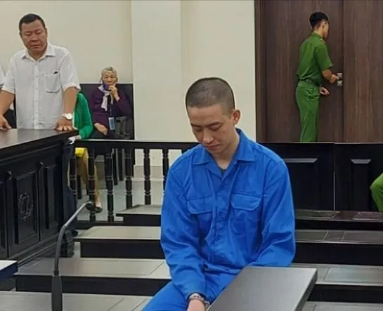 Bị cáo Nguyễn Minh Vui tại phiên tòa. Ảnh: CTV bị cáo.jpg