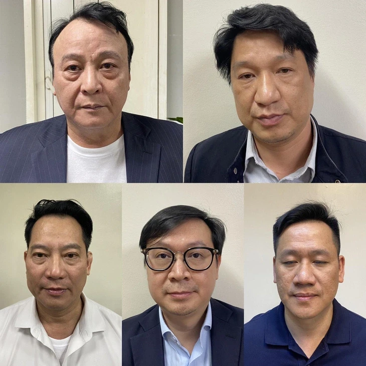 Một số bị can trong vụ Tân Hoàng Minh. Ảnh: BCA tân hoàng minh.jpg