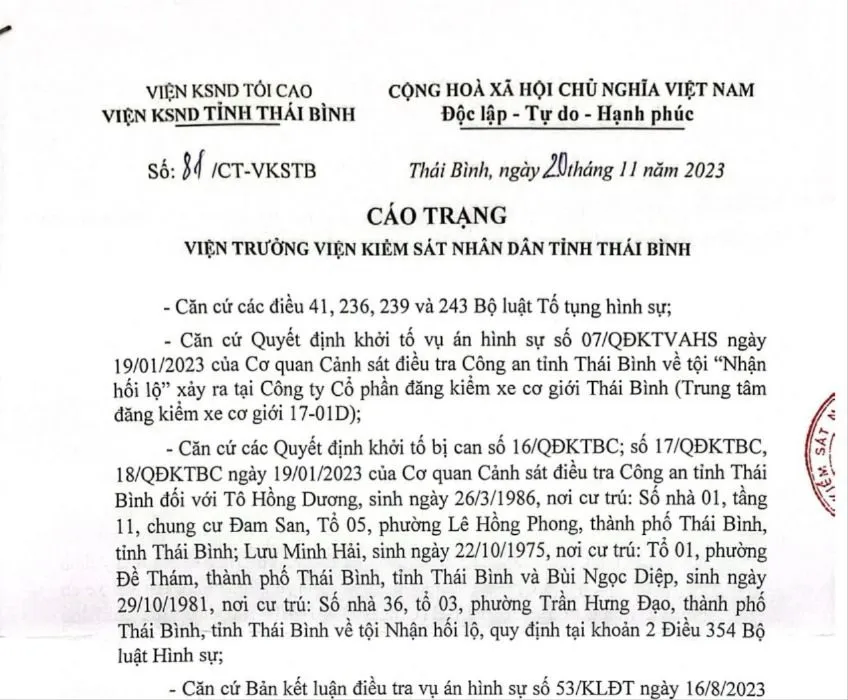 đăng kiểm thái bình nhận hối lộ.jpg