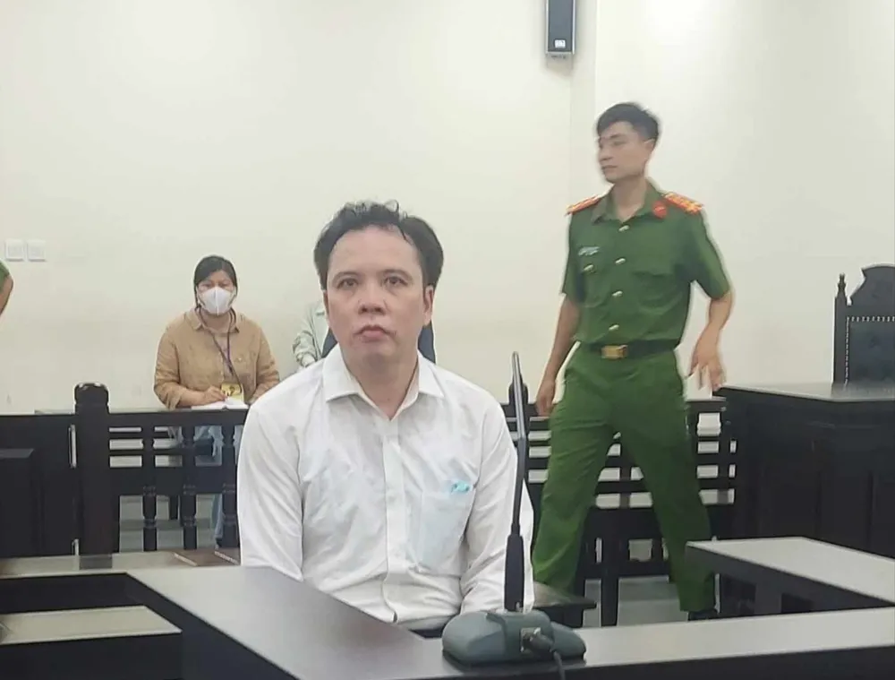 Bị cáo Nguyễn Sỹ Tá tại phiên tòa. Ảnh: CTV ông chủ tân Hoàng Minh