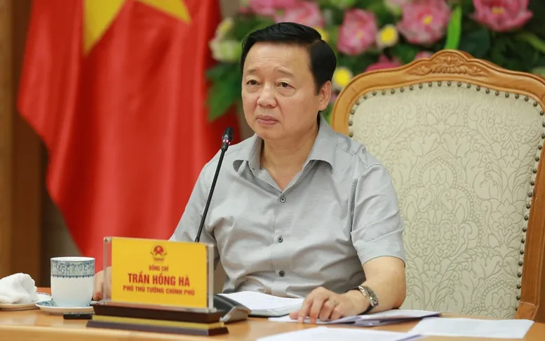 Phó Thủ tướng Trần Hồng Hà yêu cầu tháo gỡ khó khăn dự án thành phần 4, đồng bộ tiến độ với các dự án thành phần khác. Ảnh: Chinhphu.vn sân bay Long Thành Trần Hồng Hà.jpg