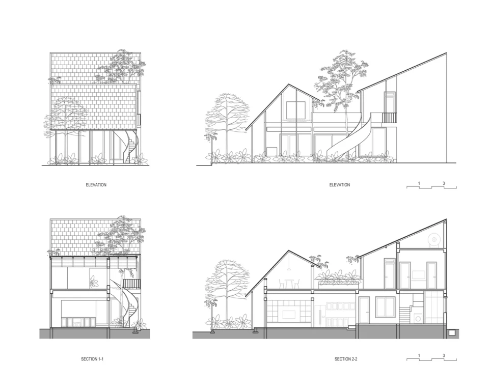 Khám phá ngôi nhà ống có vườn và nhà hòa làm một ảnh 17