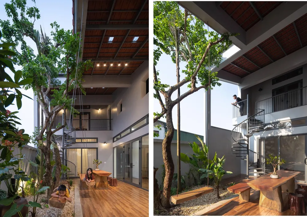 Những đứa con của mình có được tuổi thơ được chạy nhảy trong bầu không khí mát lành, không bị gò bó trong những bức tường gạch với màn hình tivi và điện thoại.