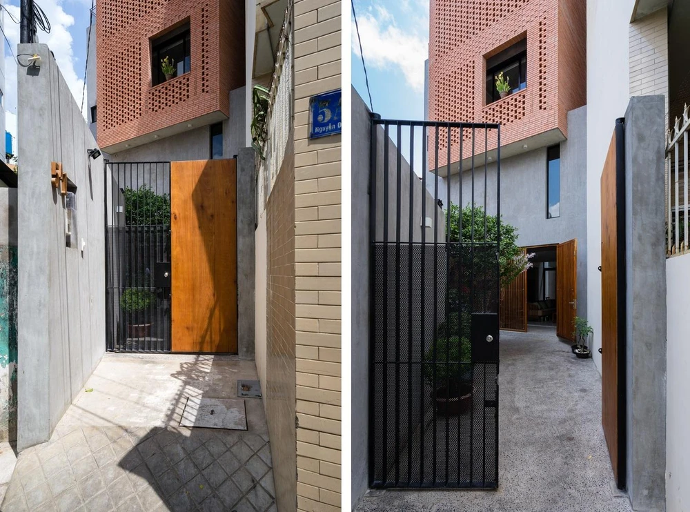 Ngôi nhà 4 tầng xây trên đất méo vẫn đẹp ảnh 2