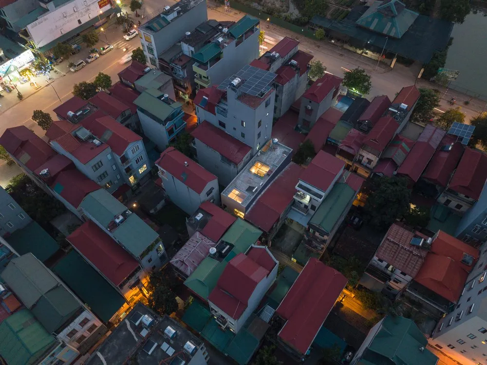 Trau Quy house thiết kế trên khu đất diện tích rộng 95 m² tại thị trấn Trâu Quỳ, Hà Nội.