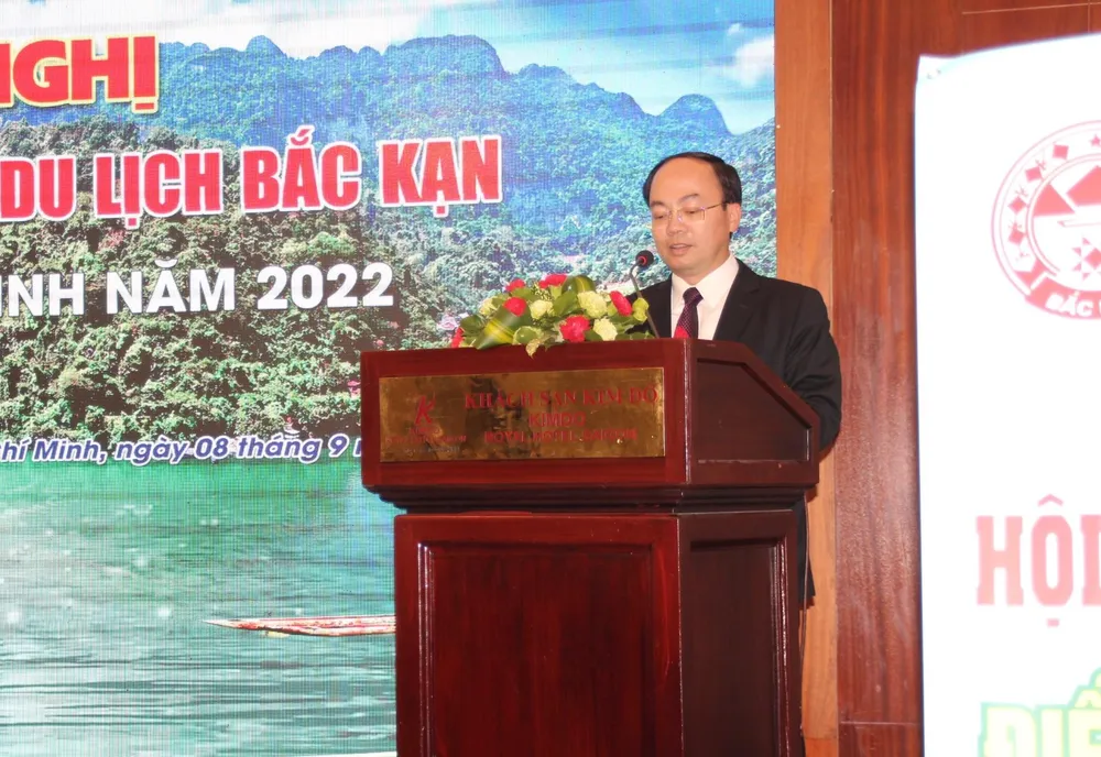 Ông Nguyễn Đăng Bình, Chủ tịch UBND tỉnh Bắc Kạn phát biểu.