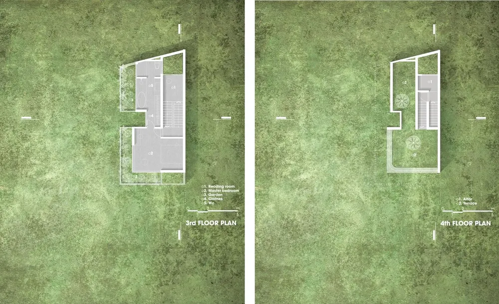 Mặt bằng tầng ba và bốn